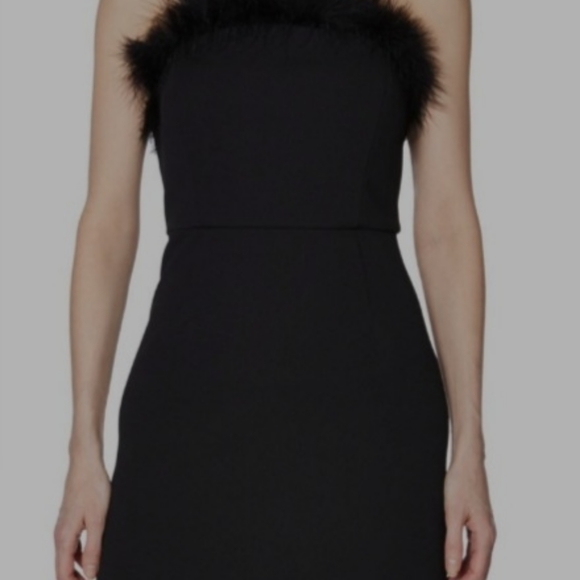 Laundry by Shelli Black Faux Fur Cocktail Dress - Picture 2 of 7